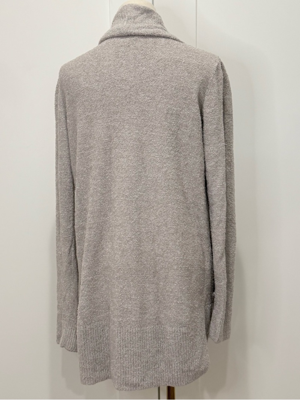 Barefoot Dreams Cozy Chic Lite Circle Cardigan Taupe Medium Lounge Soft Warm - Picture 3 of 11